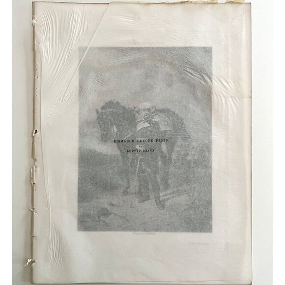 Otto Von Bismarck Before Paris Photogravure Victorian 1894 Portrait Horse DWS4 - Picture 3 of 3